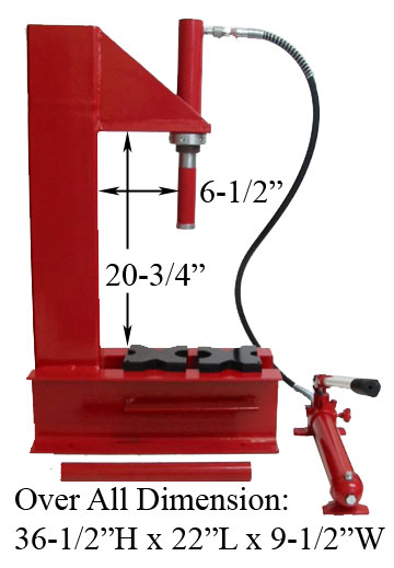 C Type 10 Ton Hydraulic Shop Press Bench Top Range 0-17