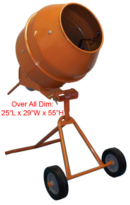 Tall 5 Cubic FT Portable Cement Concrete Mixer 1/2 HP 1680 RPM - NEW | eBay