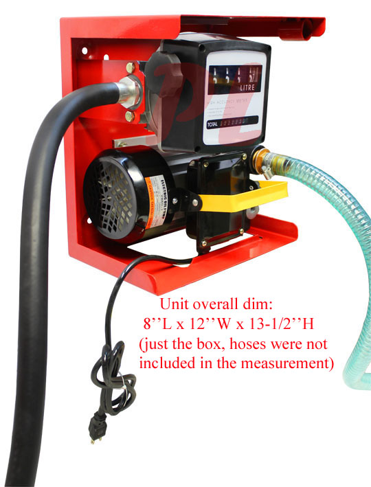 110v Electric Fuel Diesel Gas Transfer Pump W Meter Manual Nozzle Oil Transfer Ebay 5184