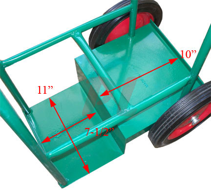 acetylene oxygen welding dolly cylinder dual tank cart