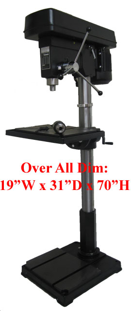 1hp Industrial 3 4 Chuck Drill Press 12 Speed 3490 Rpm Ebay