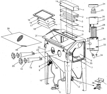 Industrial Air Sand Blaster Blast Blasting Cabinet NEW  