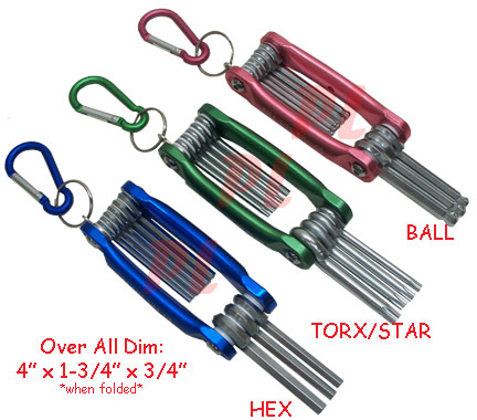 Hex Ball Torx Star Security Key Screwdriver Allen Wrench Combo Set
