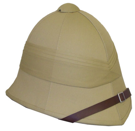 British Style Zulu Pith Helmet Hat - Khaki Tan